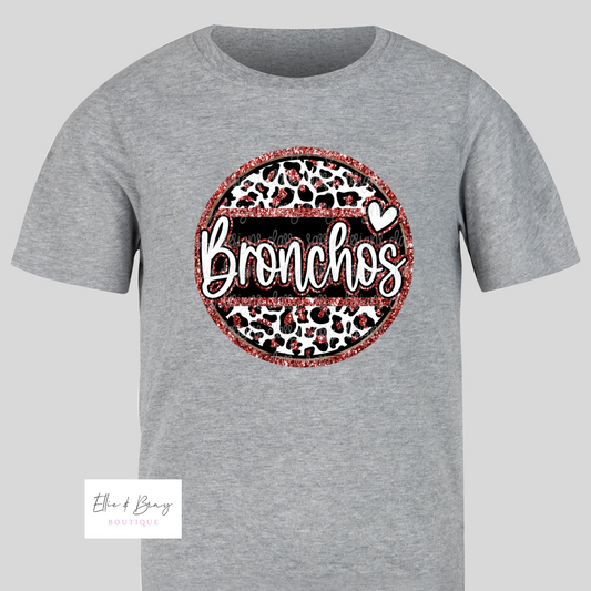 Bronchos Spirit Wear Glitter Design