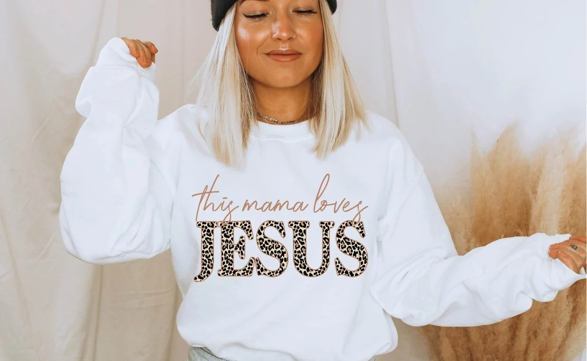 This MAMA Loves Jesus Sweatshirt