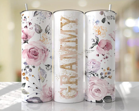 20oz Grammy Floral Tumbler