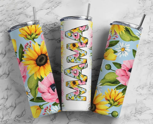 20oz MAMA Floral Tumbler