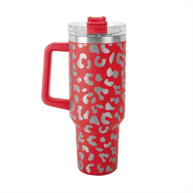 Leopard 40oz Tumbler with Handle