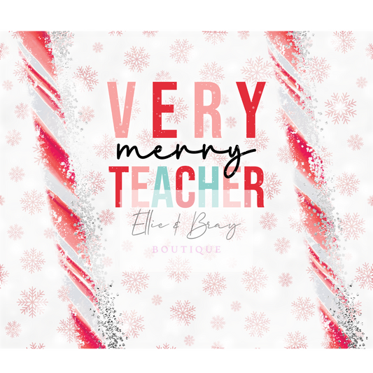 20oz Very Merry Teacher