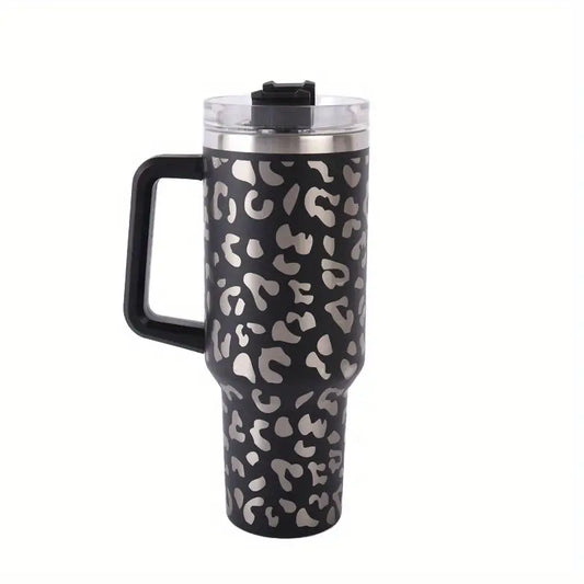 Leopard 40oz Tumbler with Handle