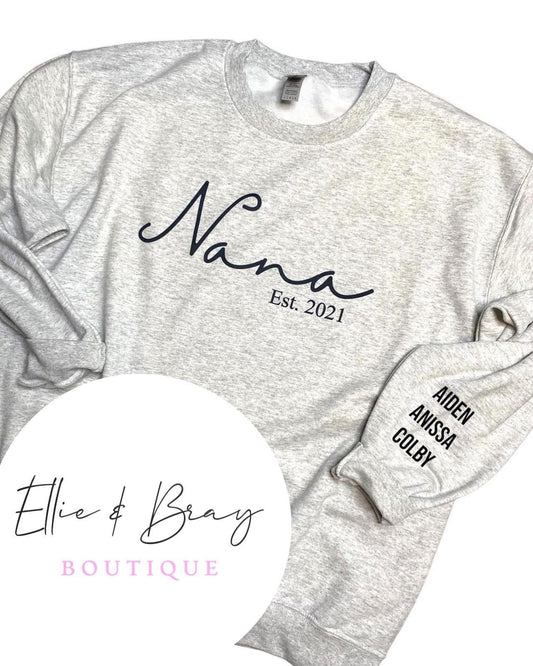 Customized Grandparent/Parent CREW NECK