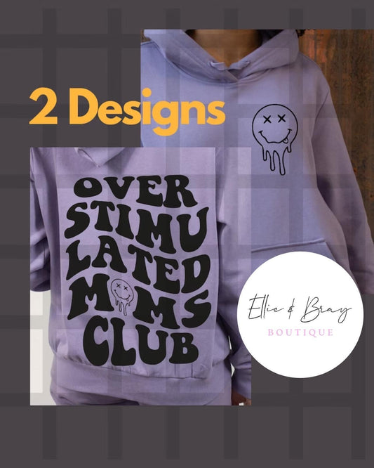 White Overstimulated X Eyes Moms Club