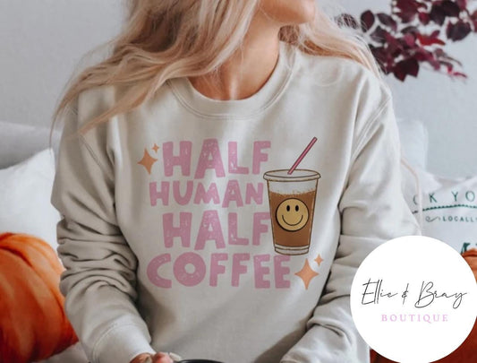 Half Coffee Crew Neck