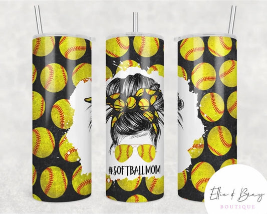 20oz Softball Mom Tumbler