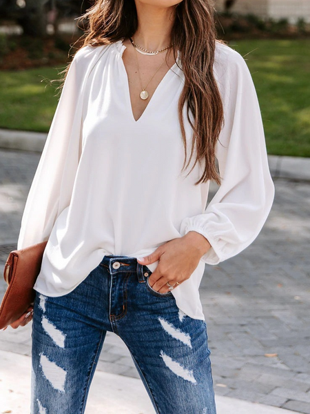 Casual V-Neck Blouse