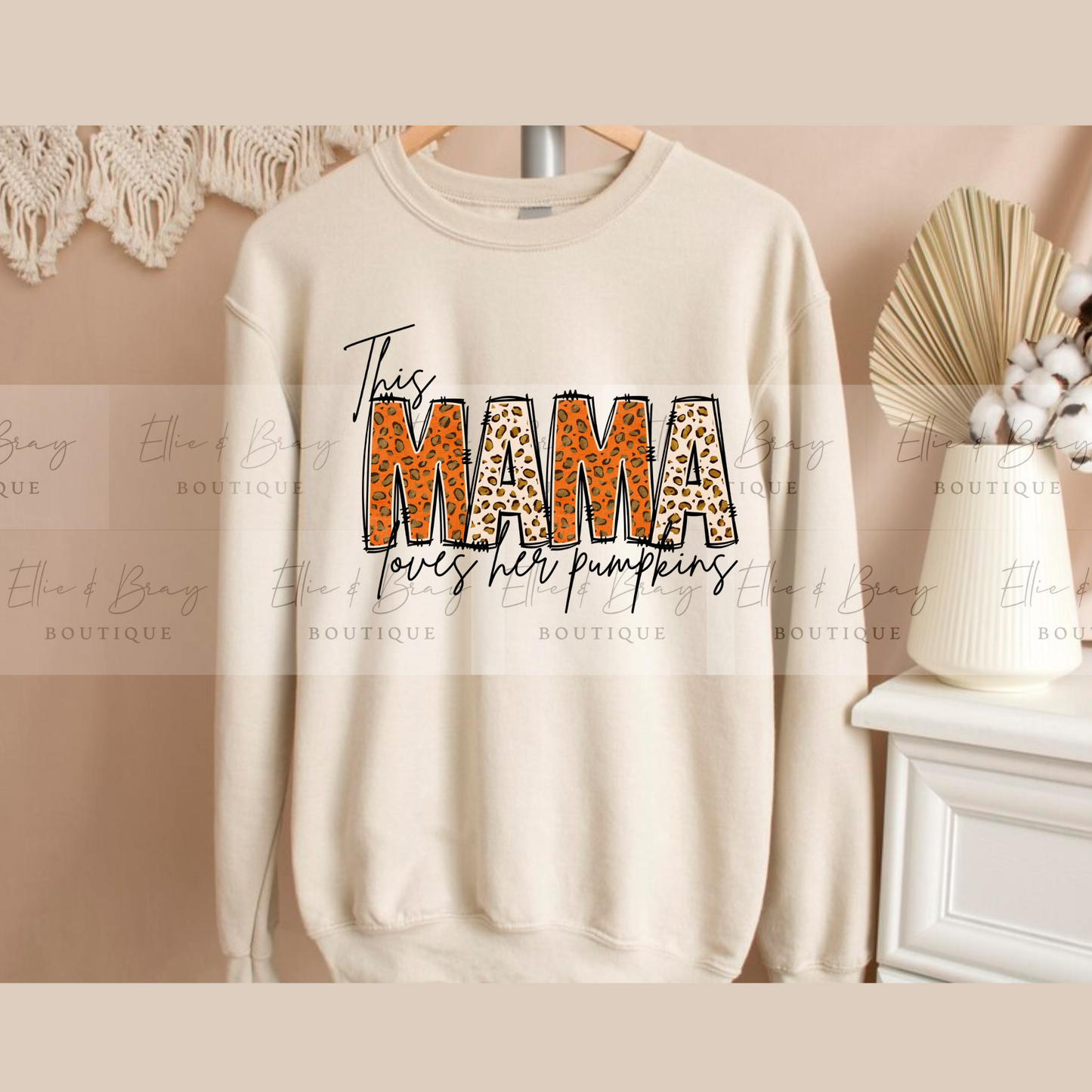 This MAMA Loves Her Pumpkins Crew Neck