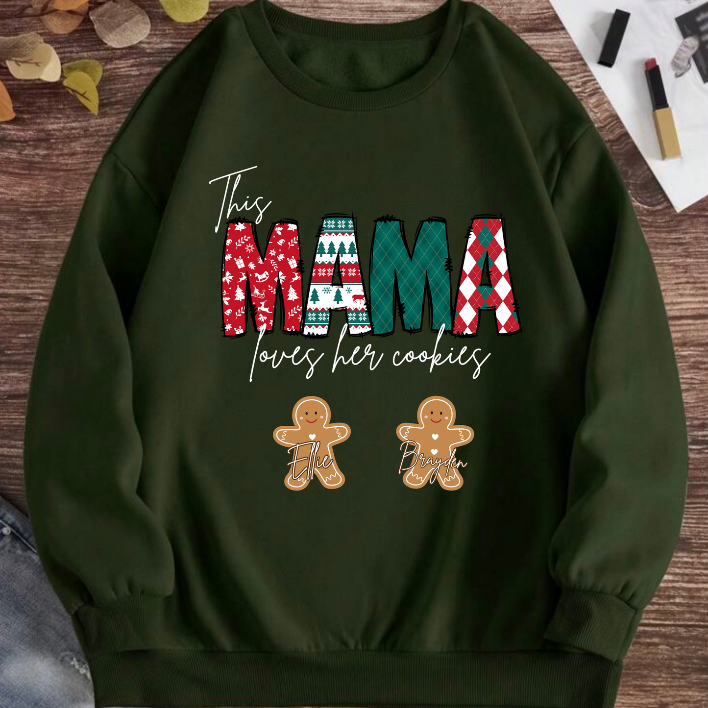 This MAMA Loves Her Cookies Crew Neck