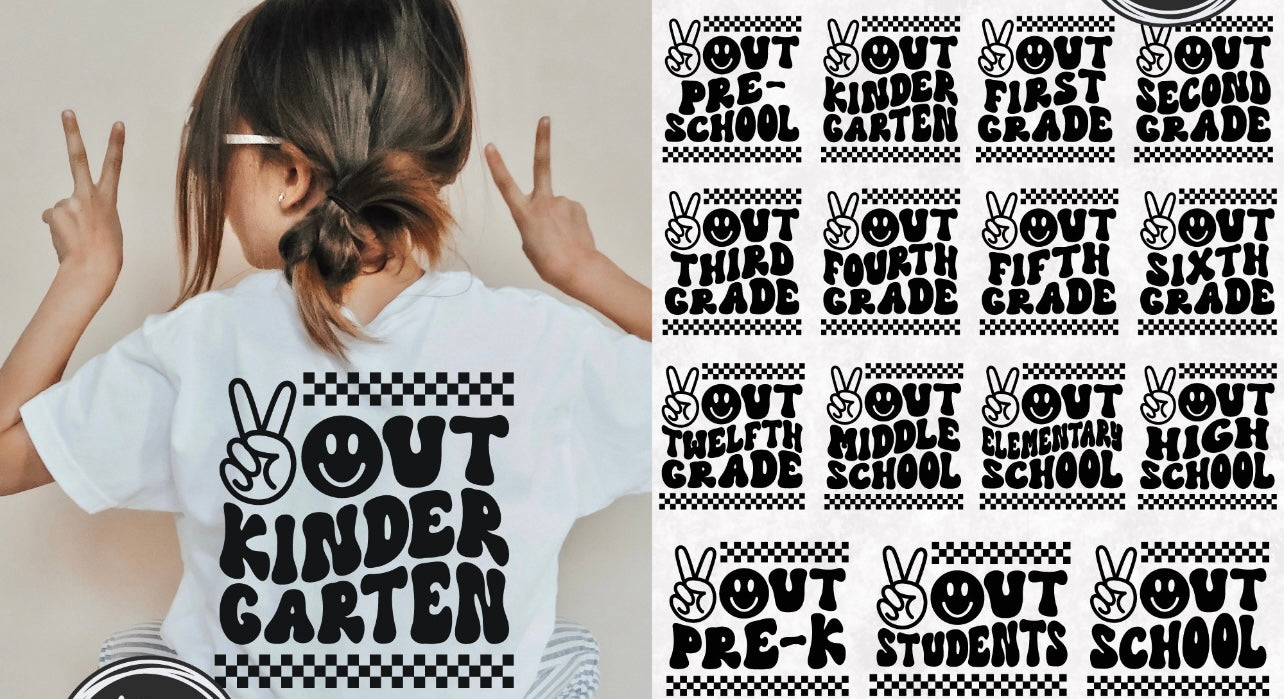 Youth End of School TShirt BLACK AND WHITE