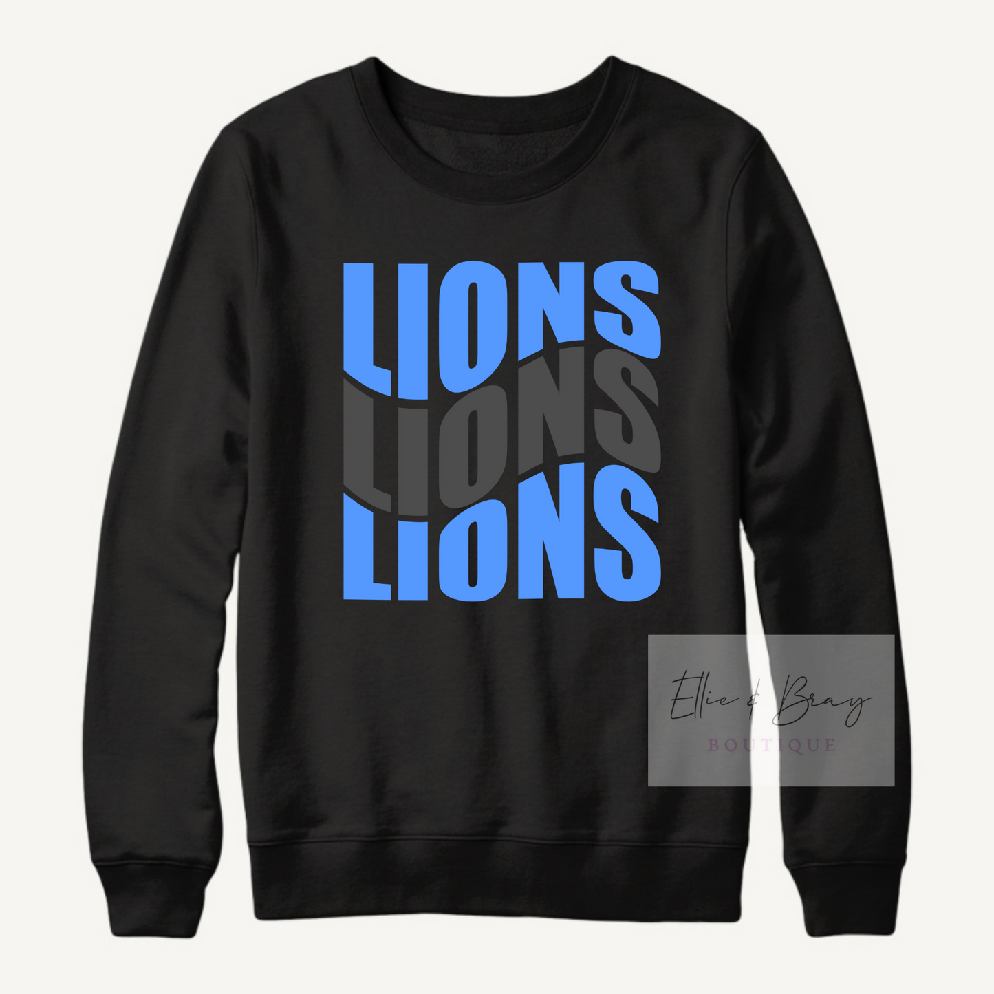 Wavy Lions Crew Neck