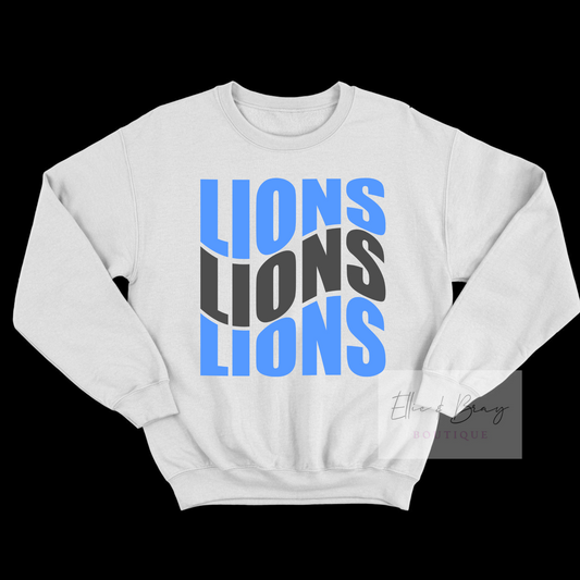 Wavy Lions Crew Neck