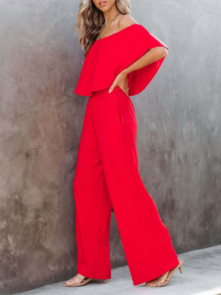 Off Shoulder Jumpsuit - 4 Colors