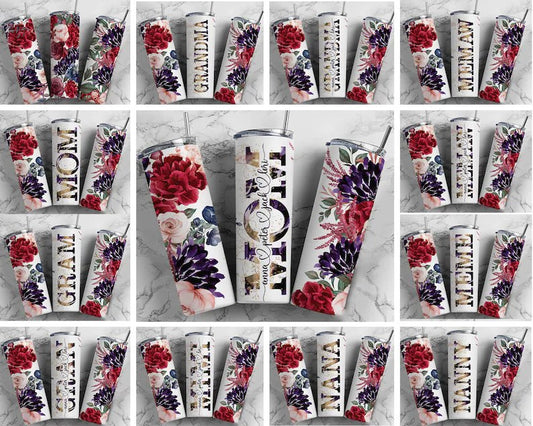 Custom 20oz Mothers Day Floral Tumbler