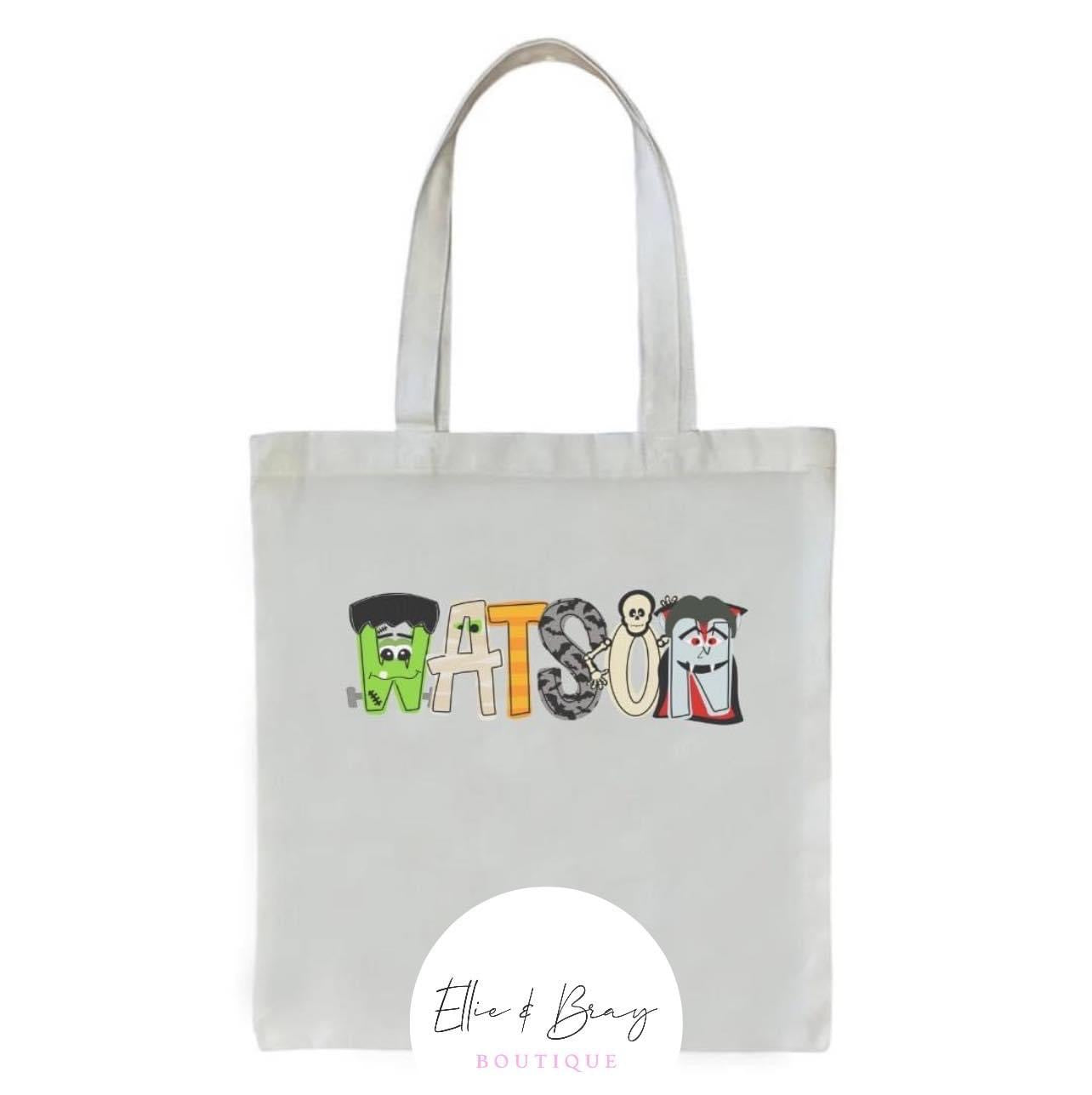 Child Name Halloween Bags